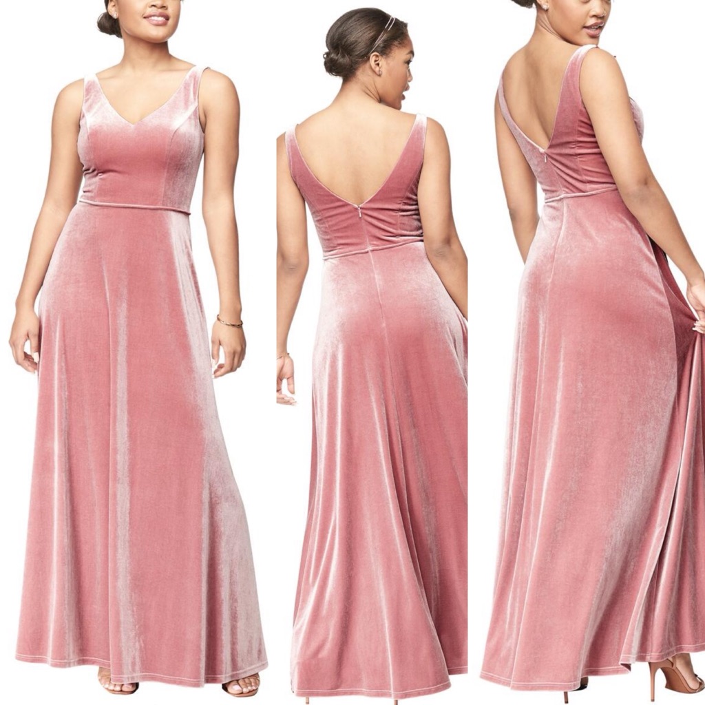 Bill Levkoff 1802 Velvet Rose Dress Gown Women's Special Ocassion Size 10